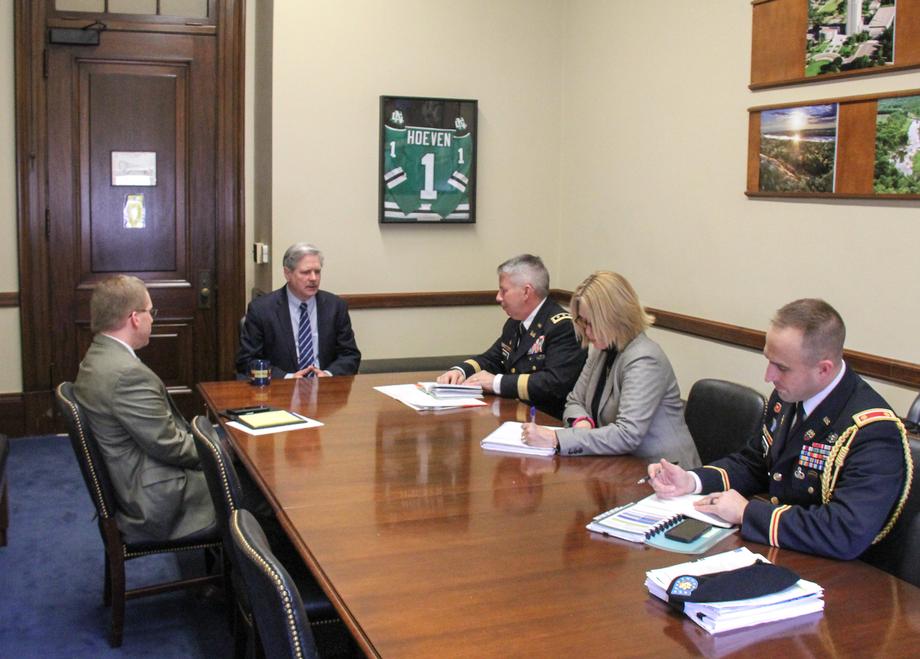 February 2019 - Senator Hoeven meets with Chief of the Army Corps of Engineers Lt. Gen. Todd Semonite.
